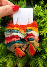 Load image into Gallery viewer, Macra-Me Beautiful Leaf Earrings (Rainbow) - The Turquoise Tulip Boutique