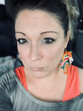 Load image into Gallery viewer, Macra-Me Beautiful Leaf Earrings (Rainbow) - The Turquoise Tulip Boutique