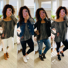 Load image into Gallery viewer, Kira Distressed Top - The Turquoise Tulip Boutique