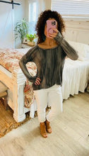 Load image into Gallery viewer, Kira Distressed Top - The Turquoise Tulip Boutique