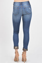 Load image into Gallery viewer, KanCan-Mid Rise Leopard Patch Ankle Skinny - The Turquoise Tulip Boutique 
