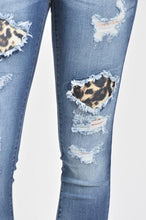 Load image into Gallery viewer, KanCan-Mid Rise Leopard Patch Ankle Skinny - The Turquoise Tulip Boutique 
