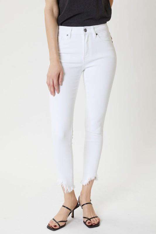 Kan Can skinny jeans, ankle jeans, white denim