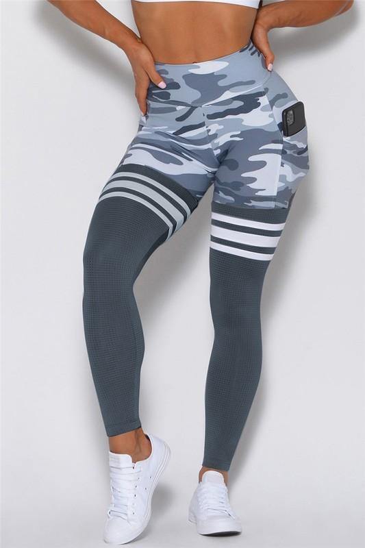 Color Me Blue Camo Leggings - The Turquoise Tulip Boutique 