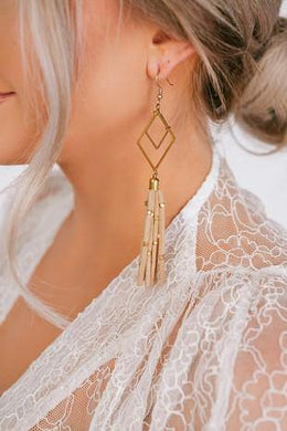 Diamond Tassel Earring - The Turquoise Tulip Boutique 