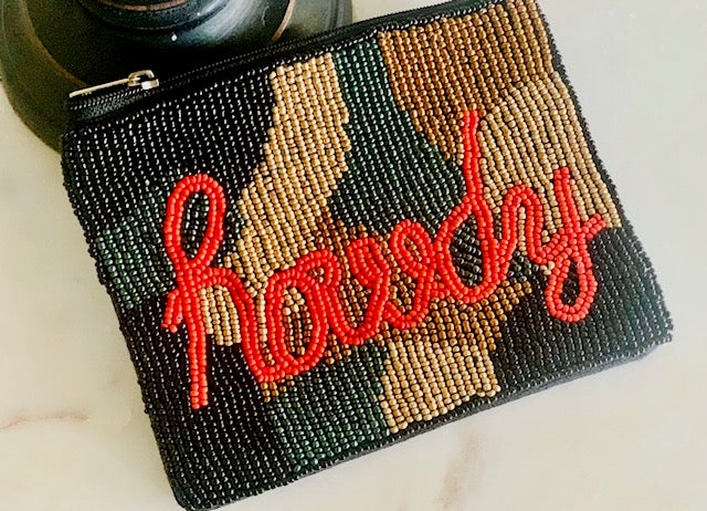 Beaded Howdy Coin Purse